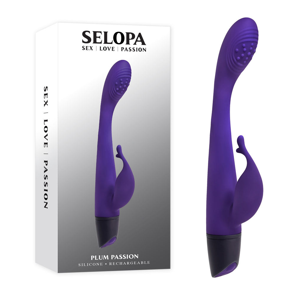 Selopa Plum Passion Purple 18.3 Cm Usb Rechargeable Rabbit Vibrator