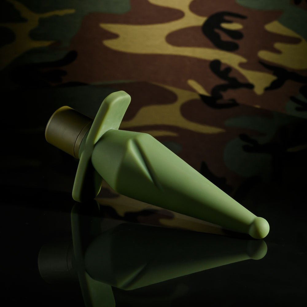 Selopa The Private Green 13 Cm Usb Rechargeable Vibrating Butt Plug