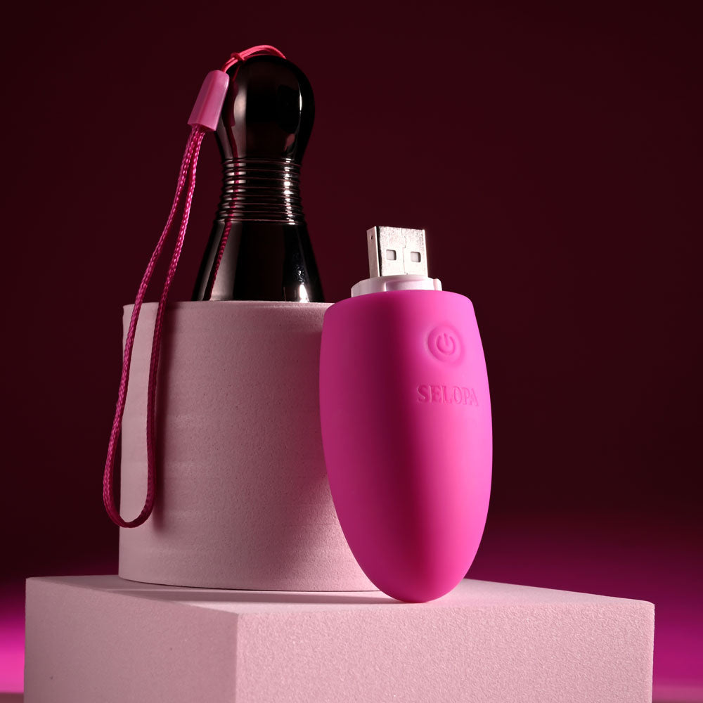 Selopa Companion Pink 11.9 Cm Usb Rechargeable Vibrating Egg
