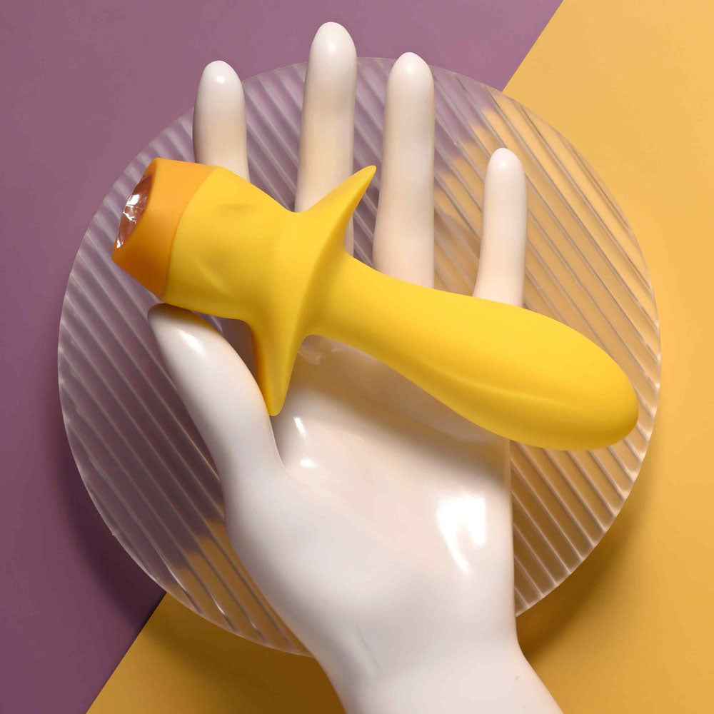 Selopa Mellow Yellow Yellow 13.5 Cm Usb Rechargeable Vibrating Anal Plug