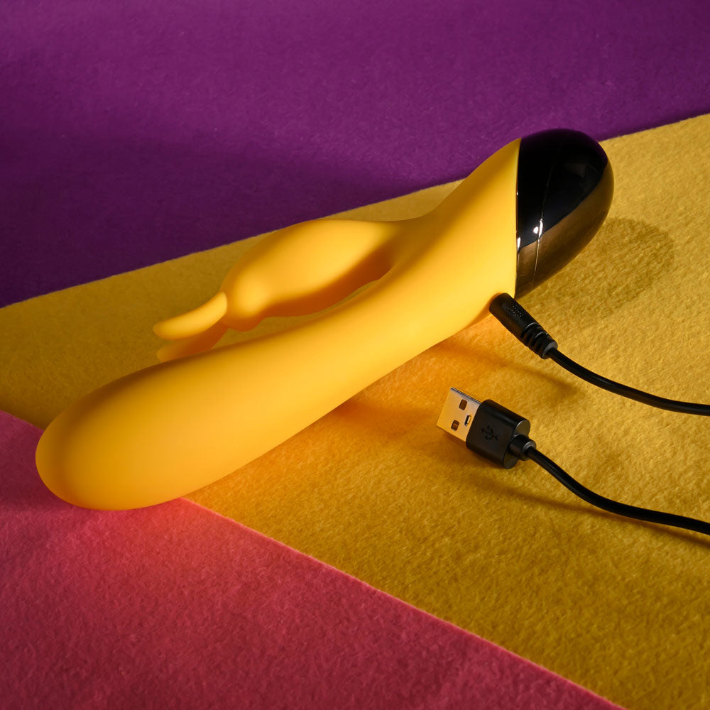 Selopa Buzzz Bunny Yellow 19.7 Cm Usb Rechargeable Rabbit Vibrator