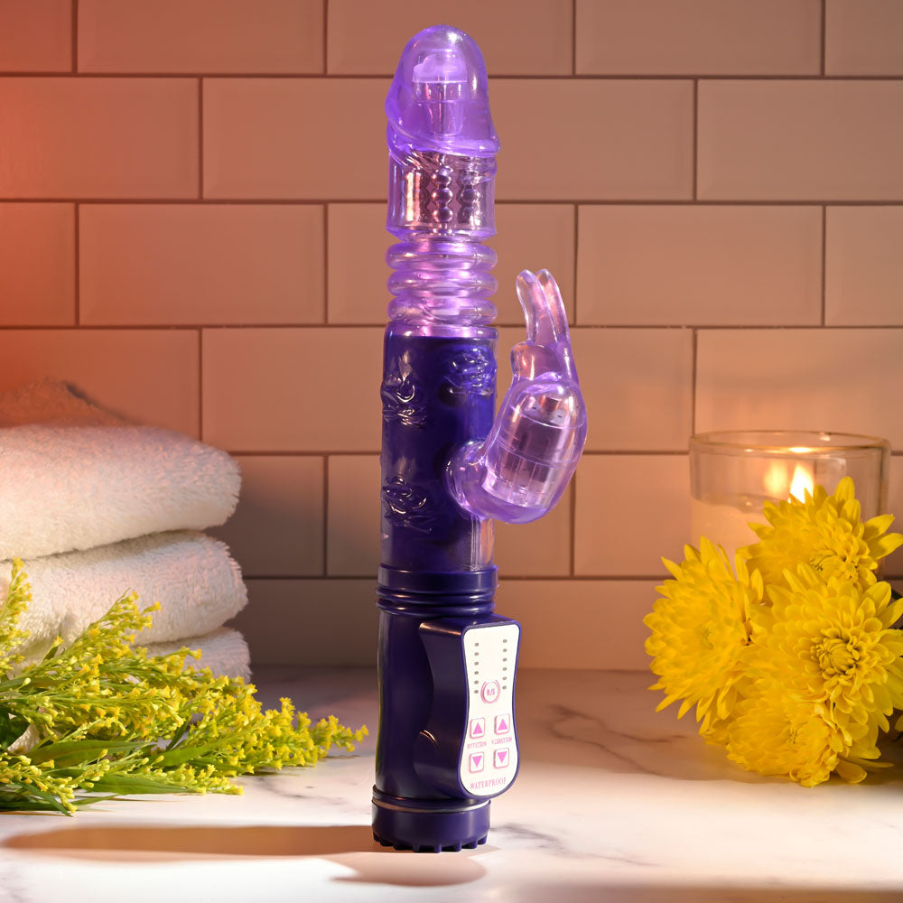 Selopa Bunny Thruster Purple 24.8 Cm Thrusting Rabbit Vibrator