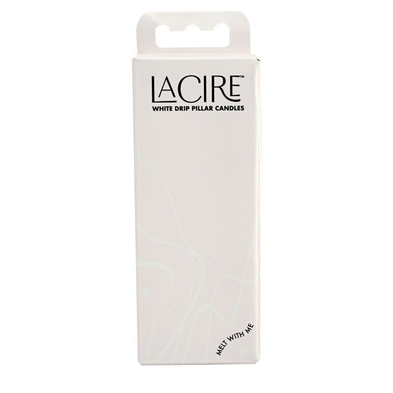 La Cire Drip Pillar Candles White White Drip Candles Set Of 3