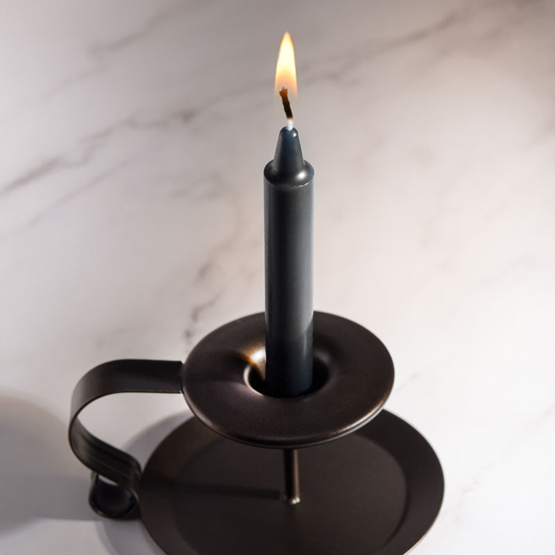 La Cire Drip Pillar Candles Black Black Drip Candles Set Of 3