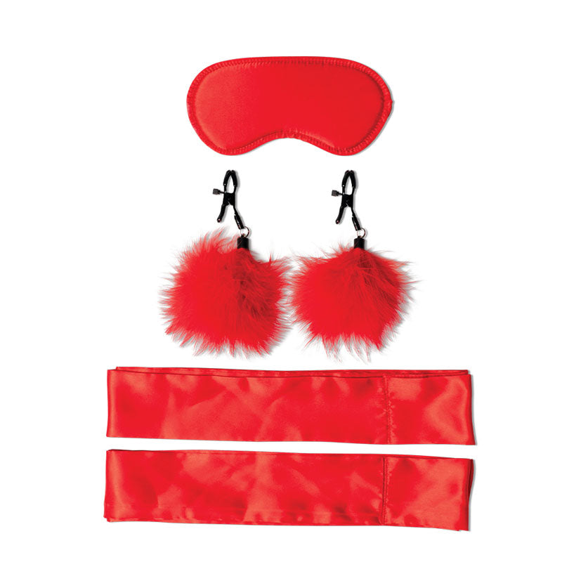 Sex & Mischief Amor Bondage Beginner Kit Red 5 Piece Set