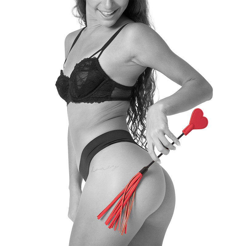 Sex & Mischief Amor Crop Red/Black Heart Crop