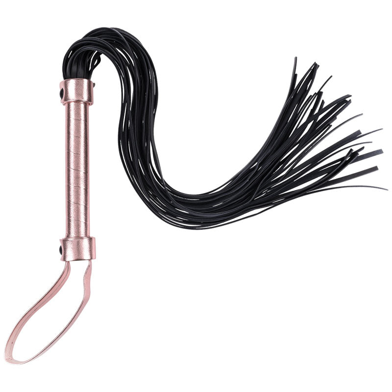 Sex & Mischief Brat Flogger Rose Gold/Black Flogger