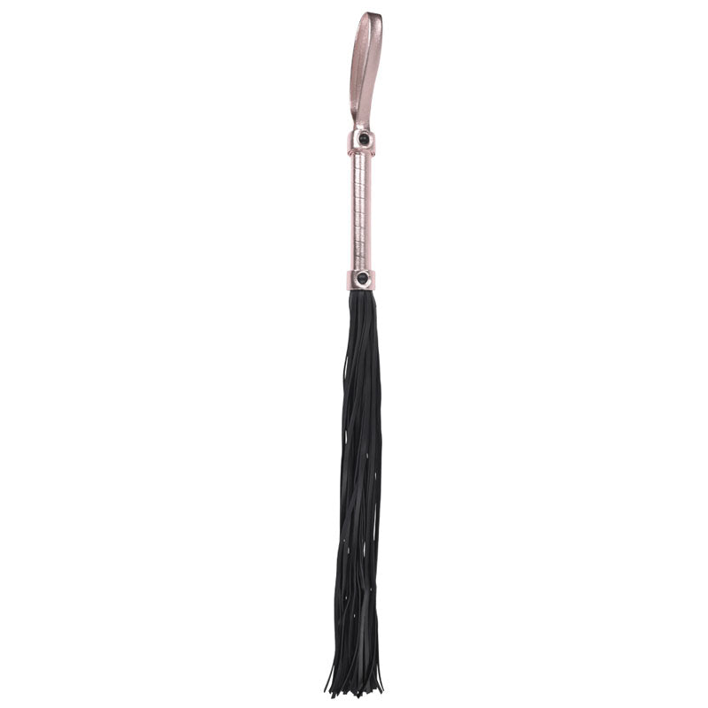 Sex & Mischief Brat Flogger Rose Gold/Black Flogger