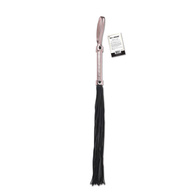 Sex & Mischief Brat Flogger Rose Gold/Black Flogger
