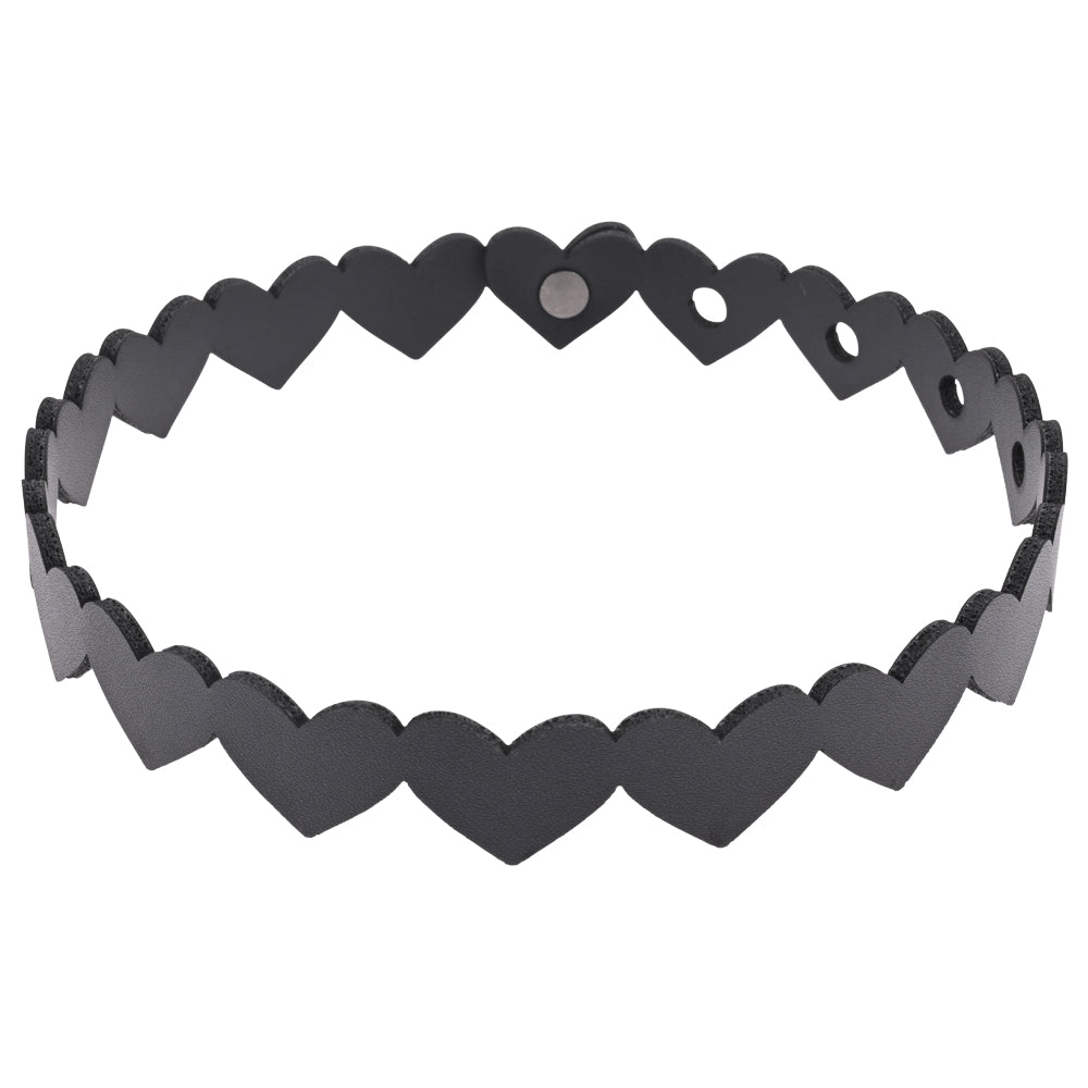 Sex & Mischief Heart Day Collar Black Collar
