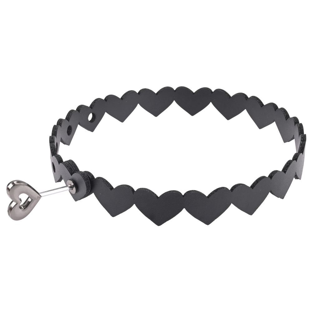 Sex & Mischief Heart Day Collar Black Collar
