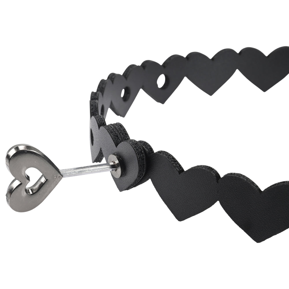 Sex & Mischief Heart Day Collar Black Collar
