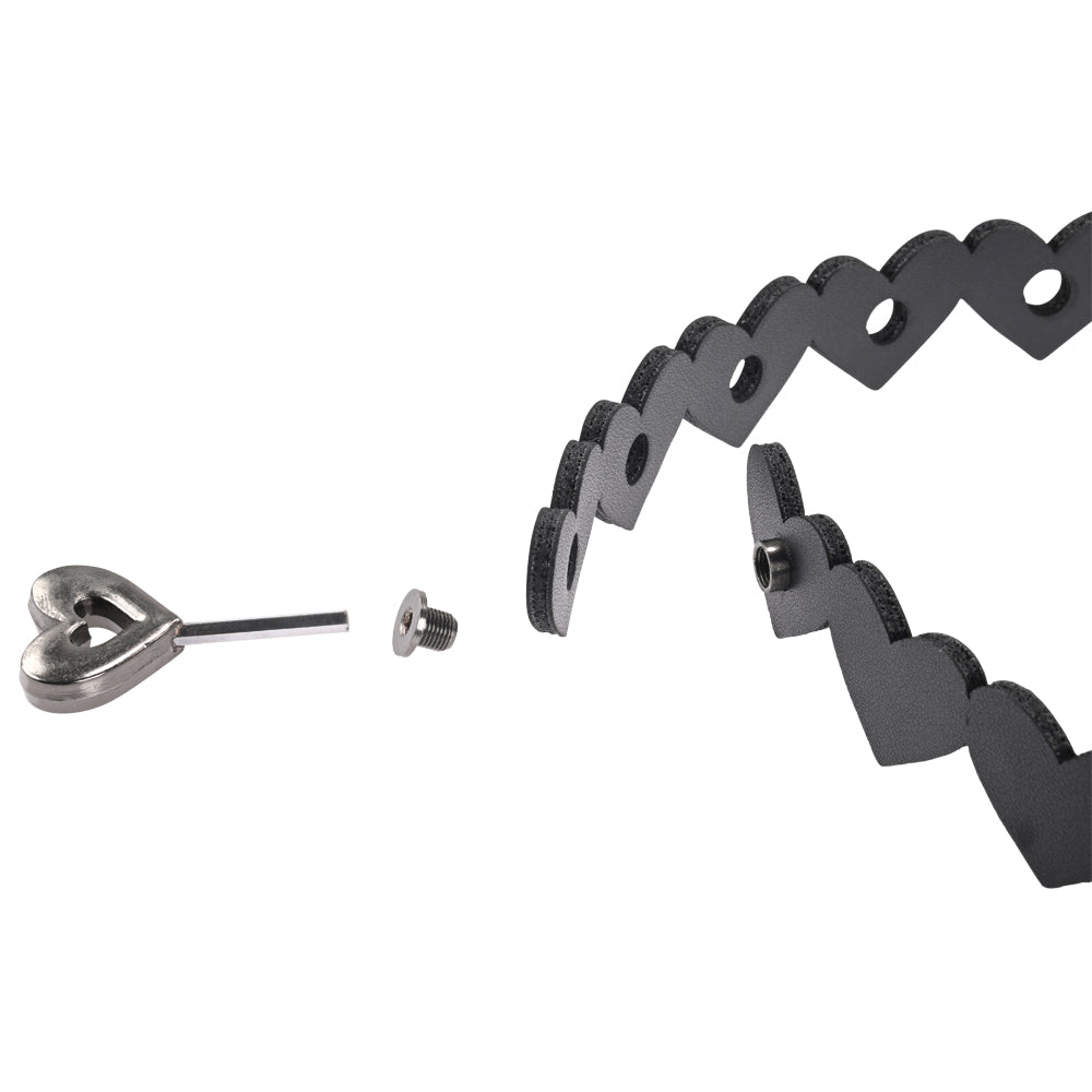 Sex & Mischief Heart Day Collar Black Collar