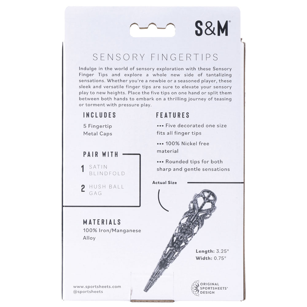 Sex & Mischief Sensory Fingertips Black Black Set Of 5