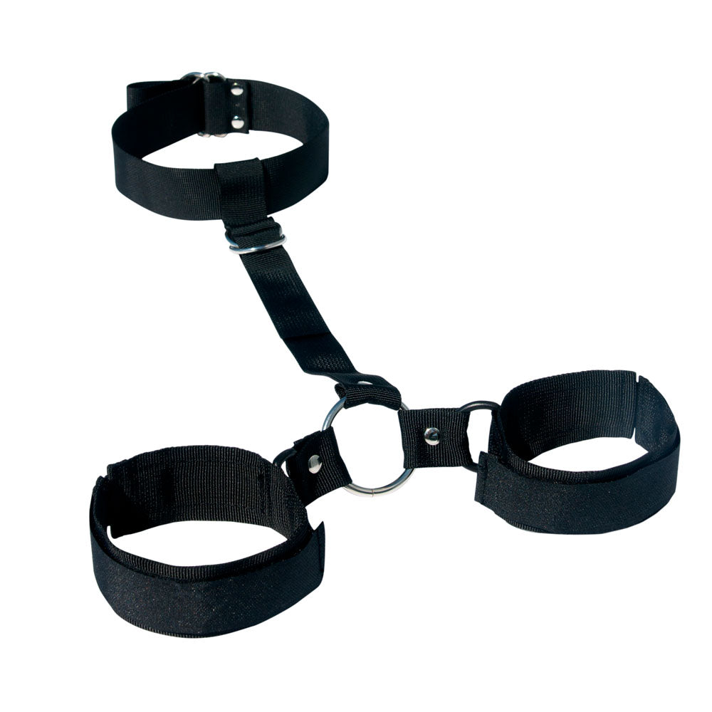 Sex & Mischief Shadow Neck And Wrist Restraint Black Restraints