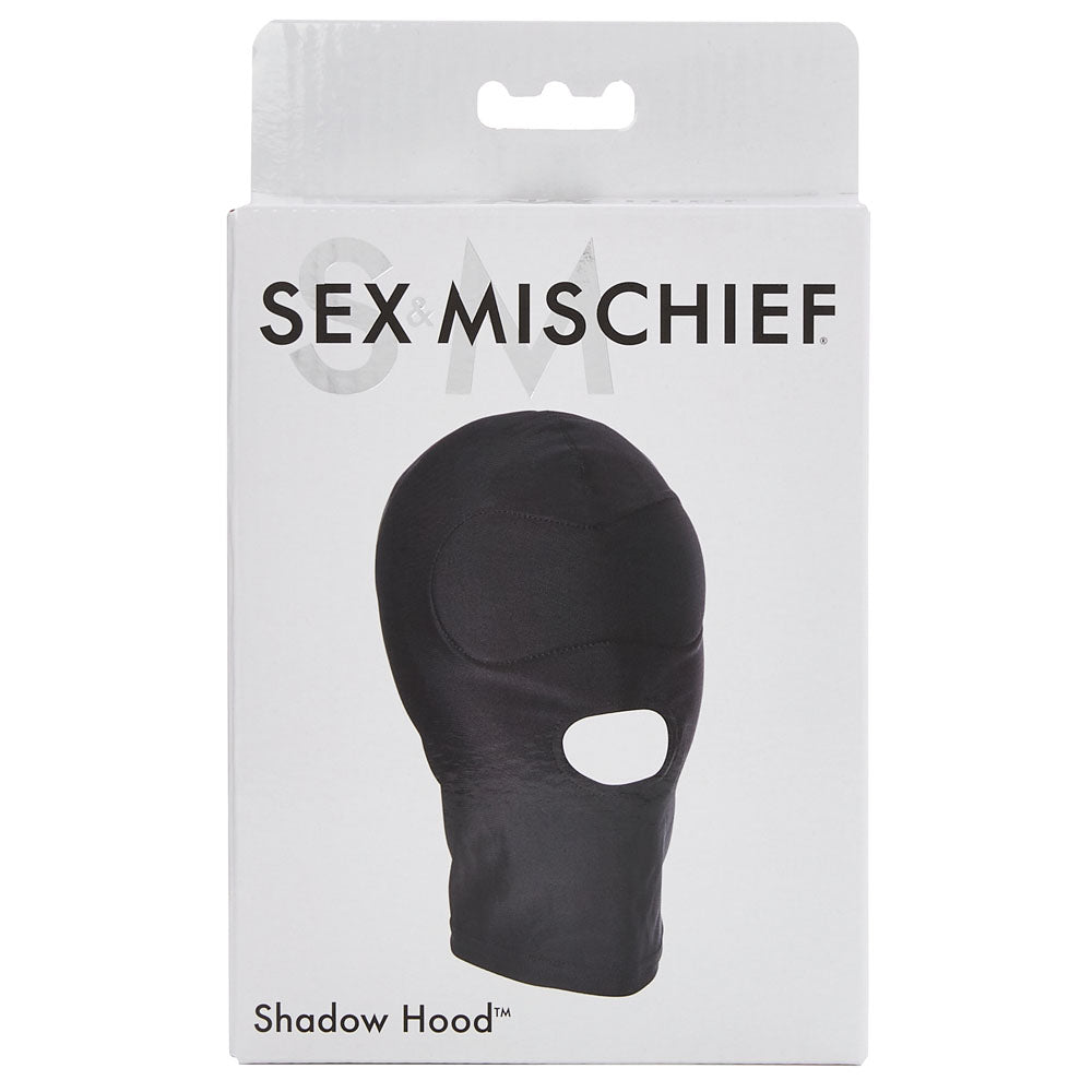 Sex & Mischief Shadow Hood Black Hood With Mouth Opening