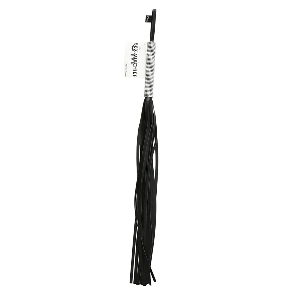 Sex & Mischief Sparkle Flogger Black/Sparkle 78 Cm Flogger Whip