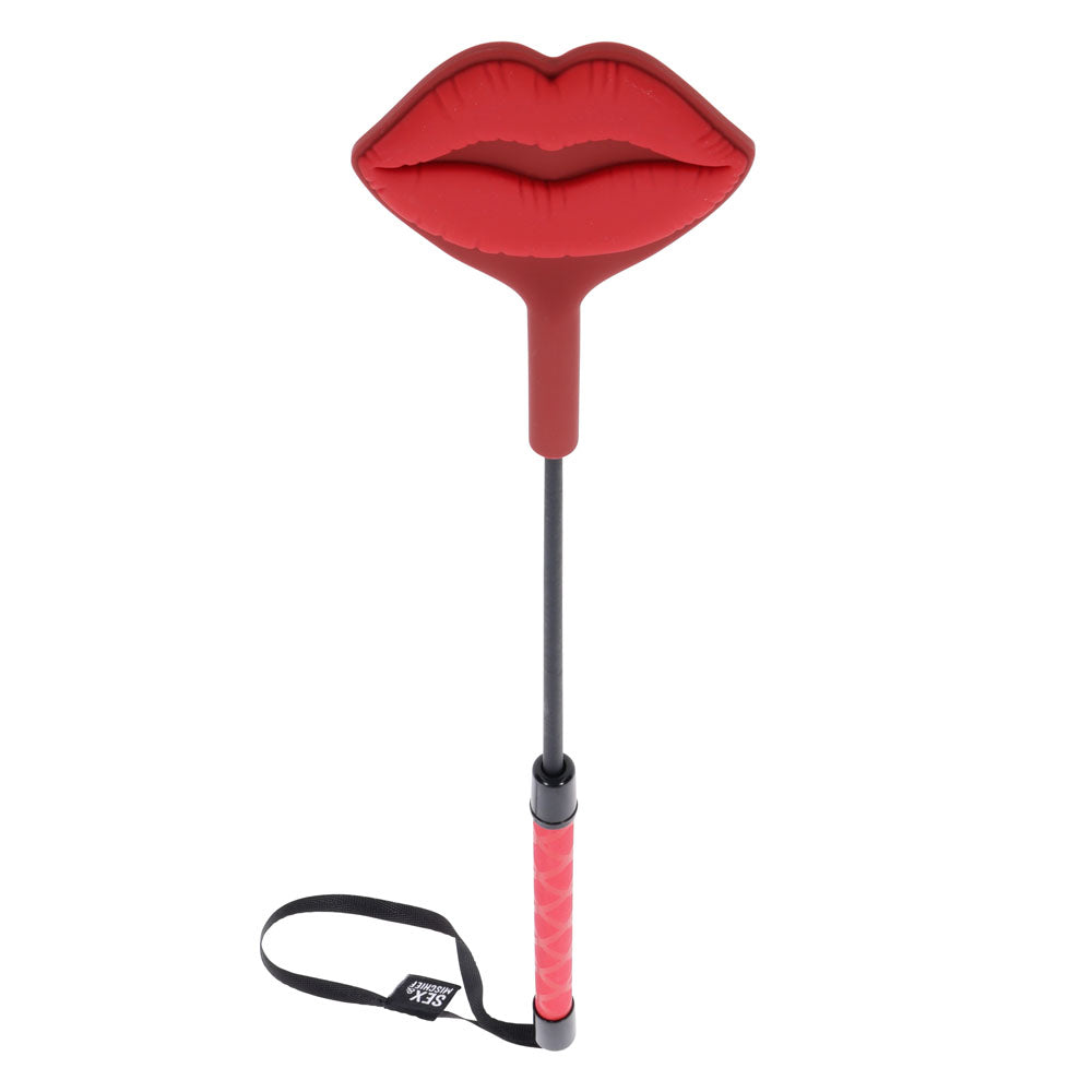 S&M Exs & Ohs Kiss Crop Red Silicone Tipped Crop Whip
