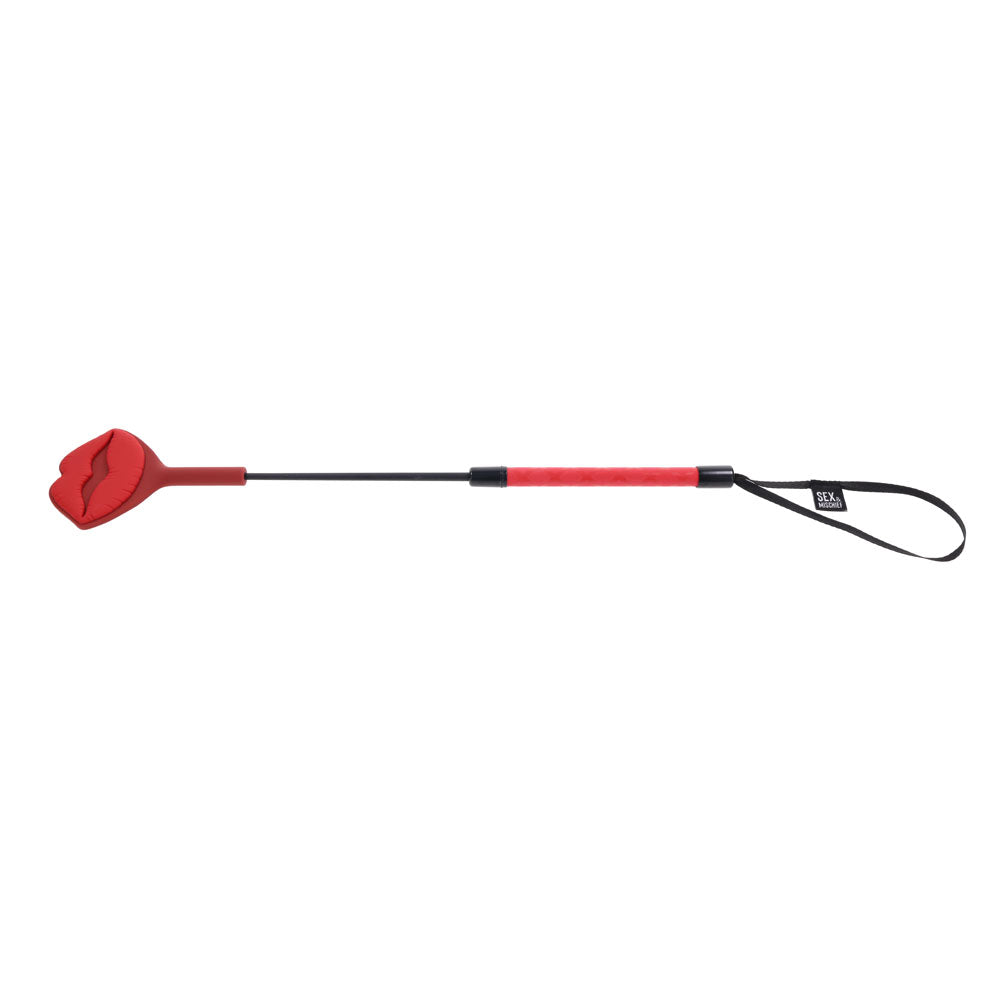 S&M Exs & Ohs Kiss Crop Red Silicone Tipped Crop Whip