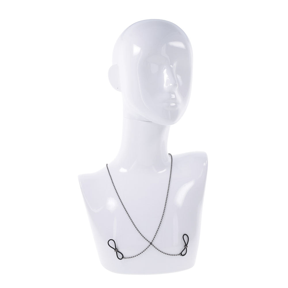 S&M Exs & Ohs Body Jewelry With Nipple Ties Metal Chain With Nipple Ties