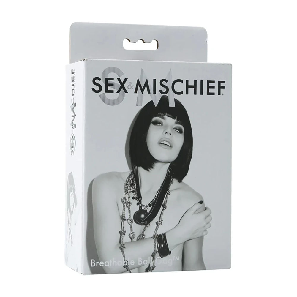 Sex & Mischief Breathable Ball Gag Black Mouth Restraint