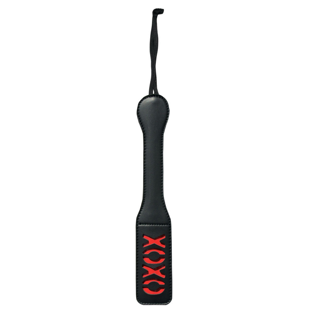Sex & Mischief Xoxo Paddle Black Black Paddle