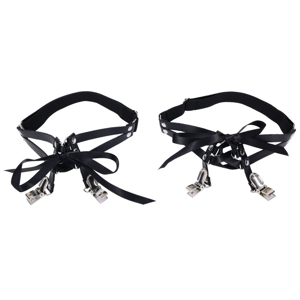 Sex & Mischief Laced Up Garters Black Garters