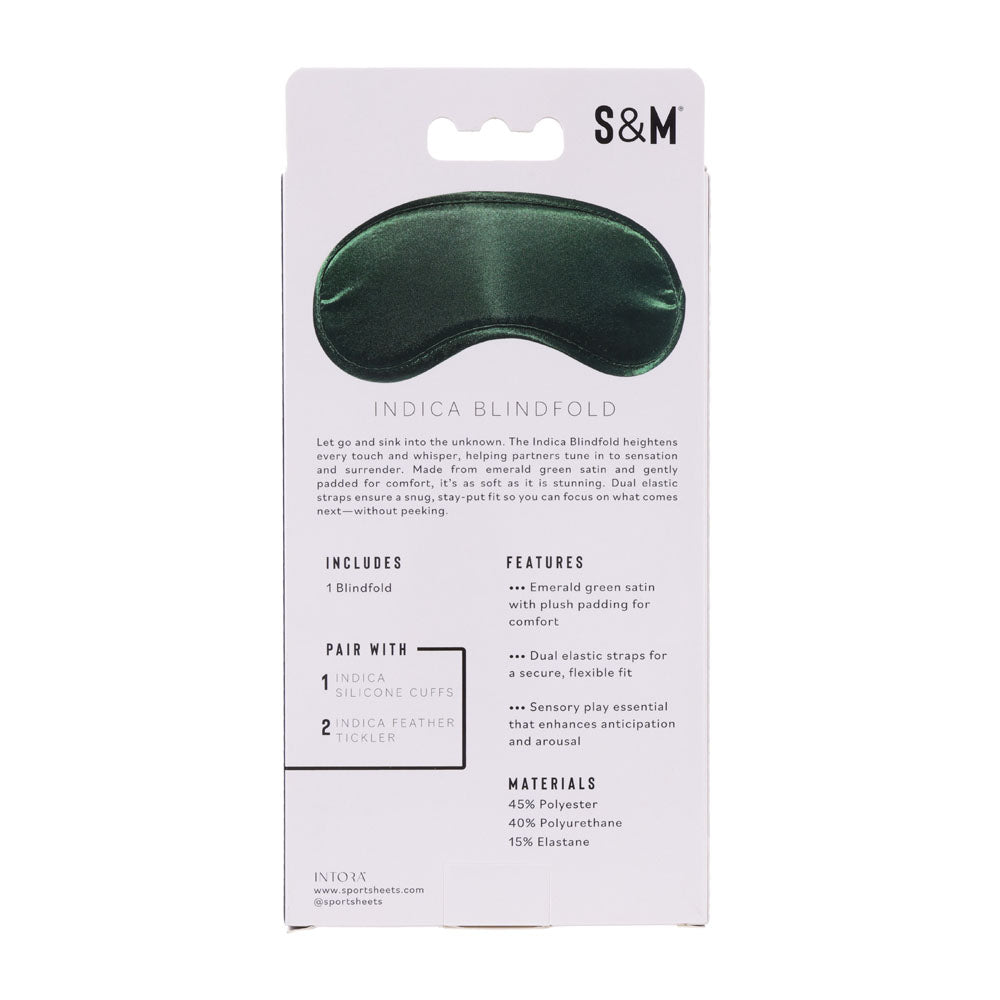 Sex & Mischief Indica Blindfold Green Eye Mask