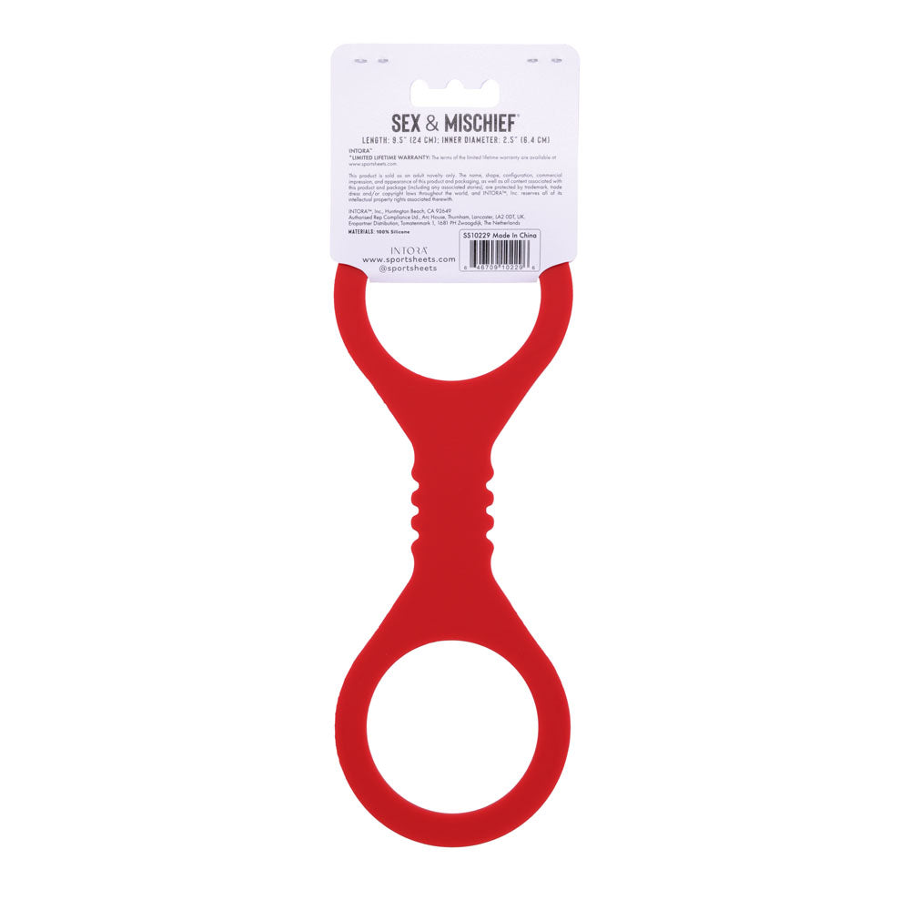 Sex & Mischief Amor Small Silicone Cuffs Red Small Restraints
