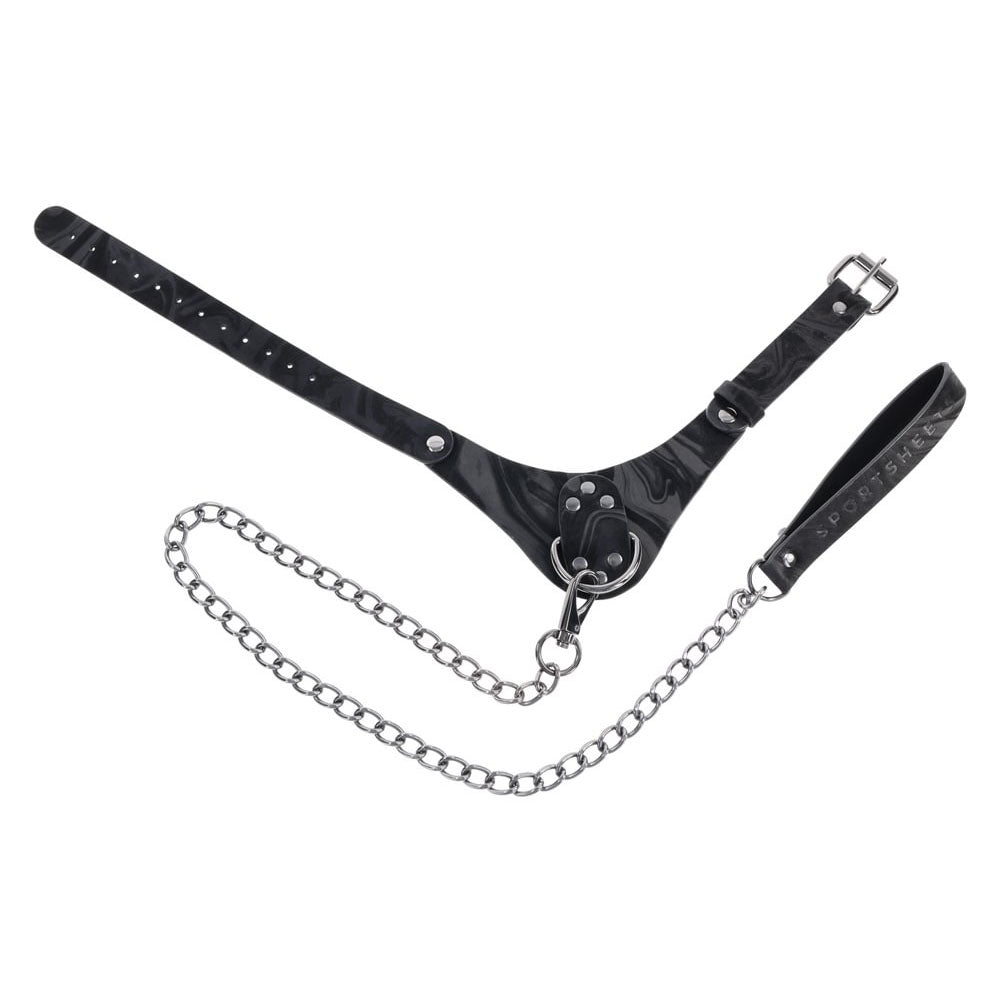 Sportsheets Velvet Noir Collar & Leash Black Restraint & Leash