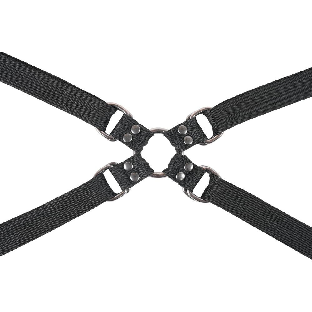 Sportsheets Velvet Noir Adjustable Hog Tie & Cuff Set Black Restraints