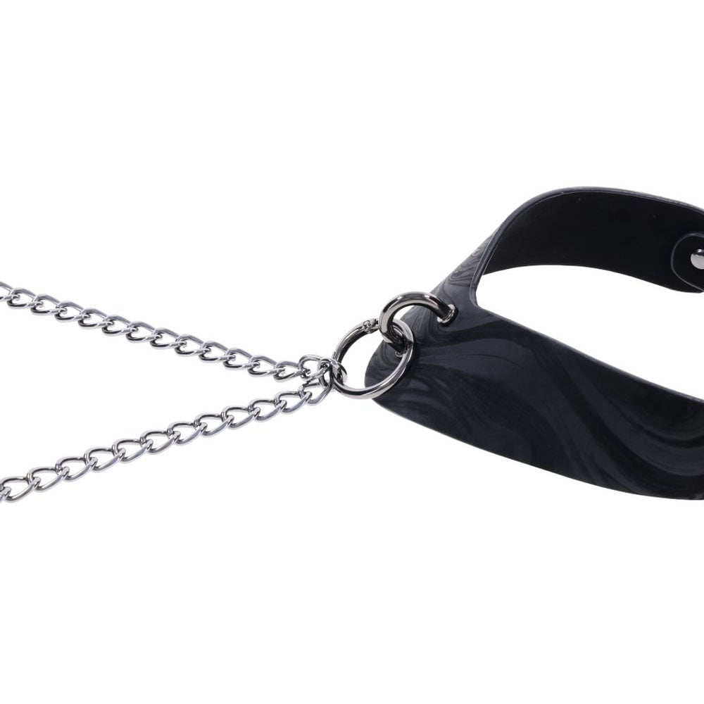 Sportsheets Velvet Noir Collar & Removable Clamps Black Neck & Nipple Restraints
