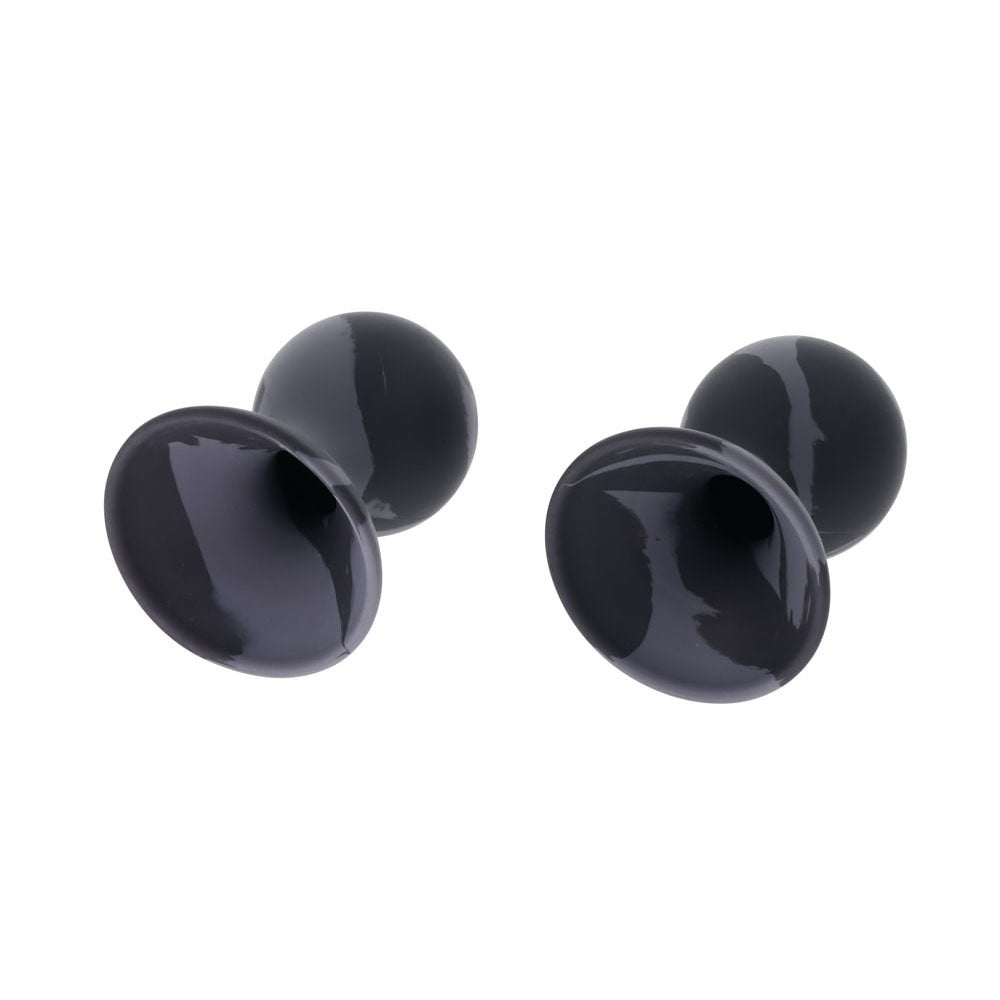 Sportsheets Velvet Noir Silicone Nipple Suckers Black/Grey Nipple Suckers Set Of 2
