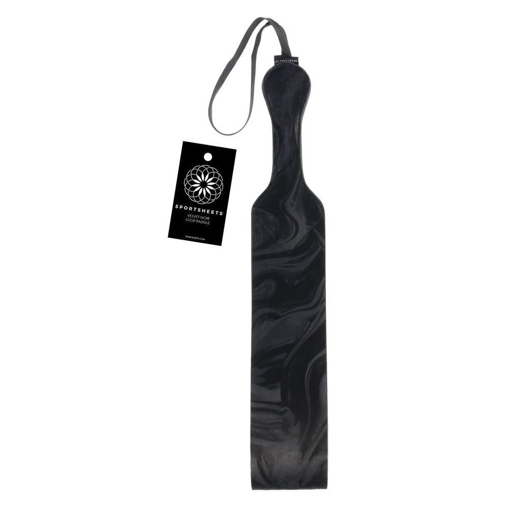 Sportsheets Velvet Noir Loop Paddle Black 42 Cm Paddle