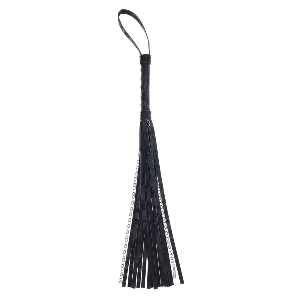 Sportsheets Velvet Noir Chain Flogger Black 43 Cm Flogger Whip