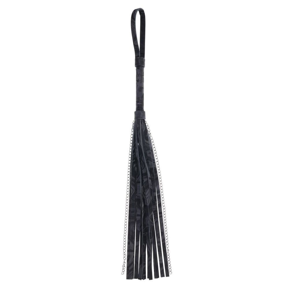 Sportsheets Velvet Noir Chain Flogger Black 43 Cm Flogger Whip