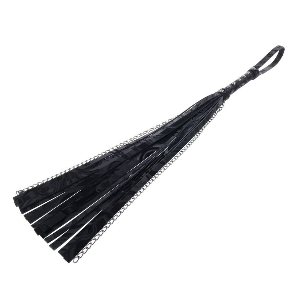 Sportsheets Velvet Noir Chain Flogger Black 43 Cm Flogger Whip