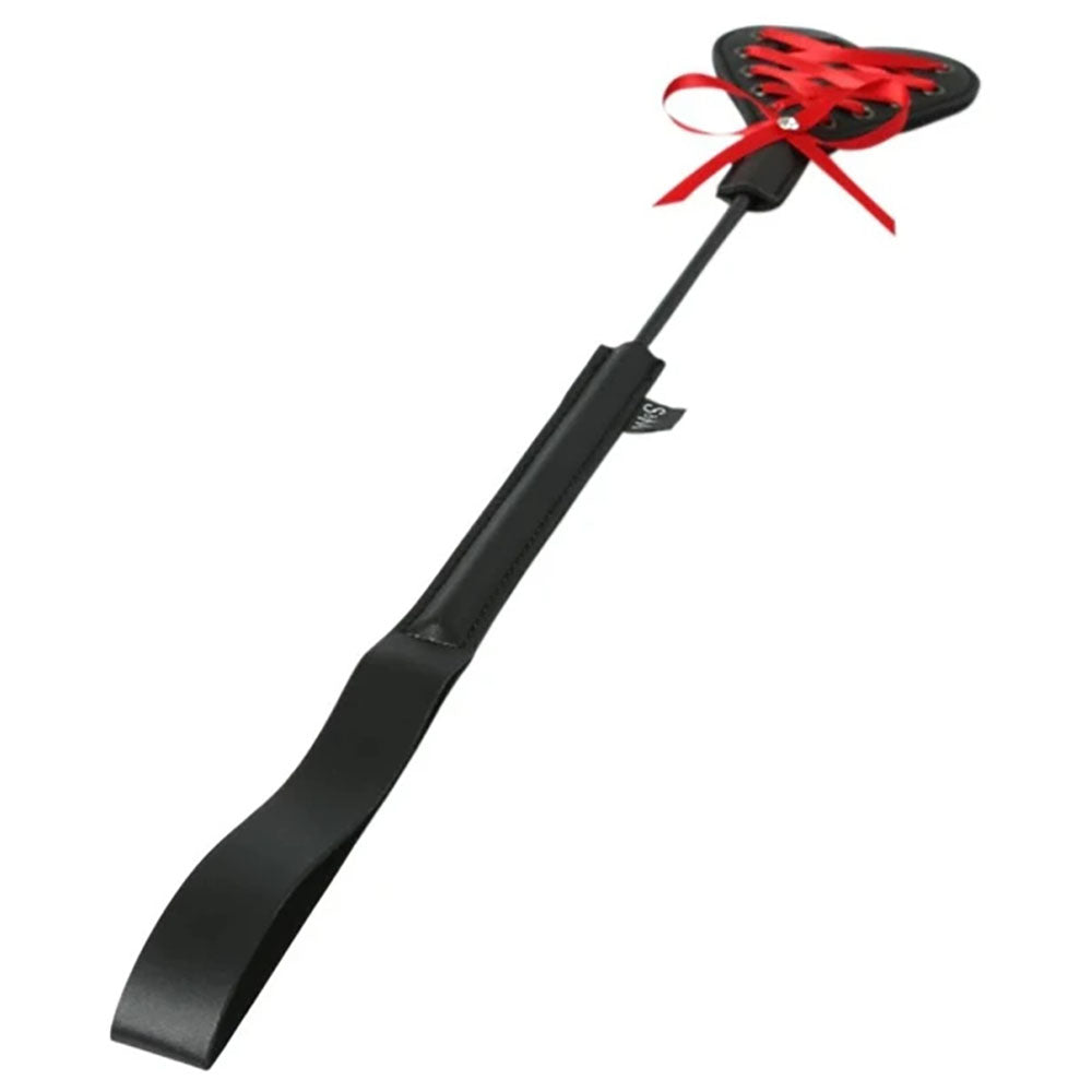 Sex & Mischief Heart Beat Crop Black/Red 37.5 Cm Crop Whip