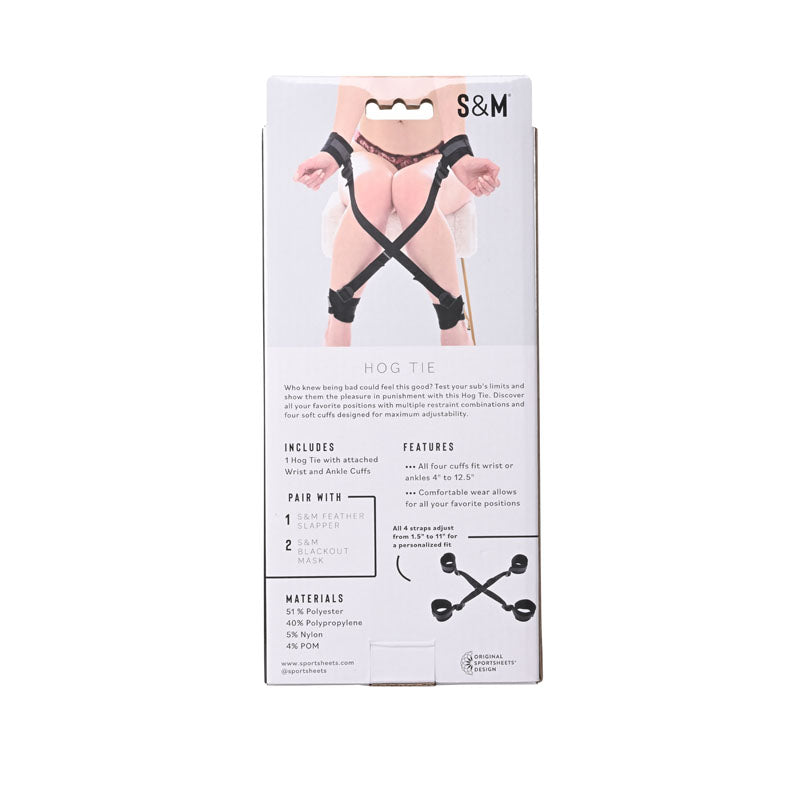 Sex & Mischief Hog Tie Black Restraint