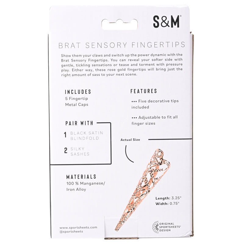 Sex & Mischief Brat Sensory Fingertips Rose Gold Set Of 5