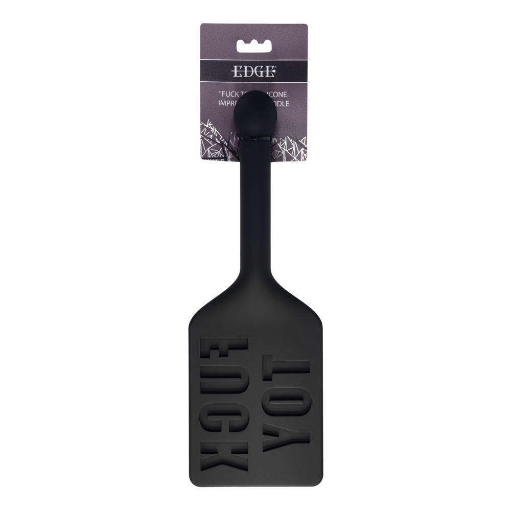 Edge Fuck Toy Silicone Paddle Black Silicone Spanking Paddle