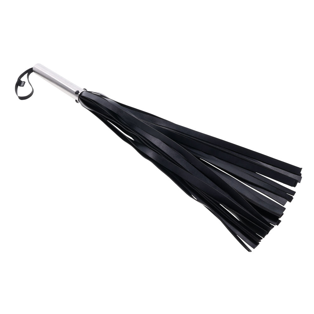 Edge Flogger Black Flogger Whip With Metal Handle