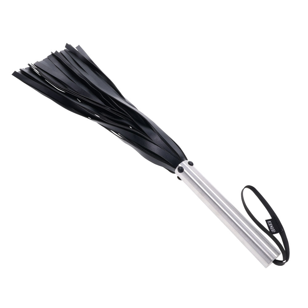 Edge Flogger Black Flogger Whip With Metal Handle