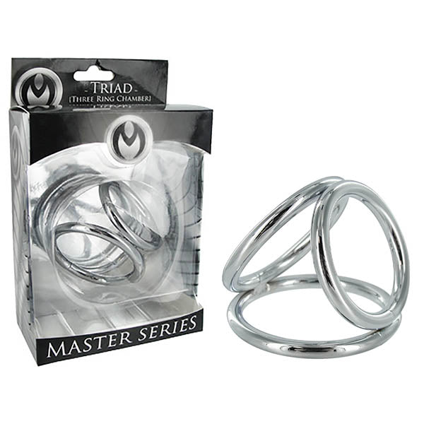 Master Series The Triad Metal Chamber Cock And Ball Ring