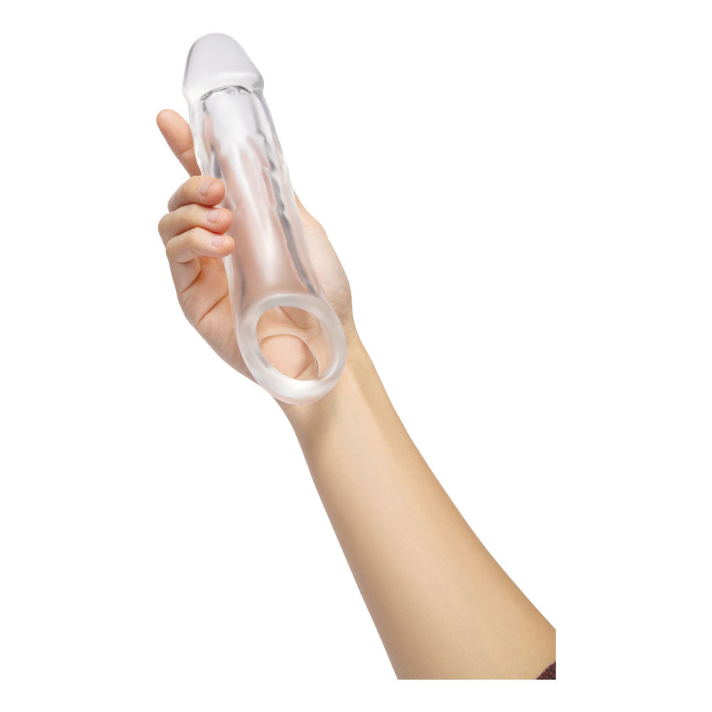 Size Up 2 Inch See Thru Penis Extender With Ball Loop Clear 5 Cm (2'') Penis Extension Sleeve