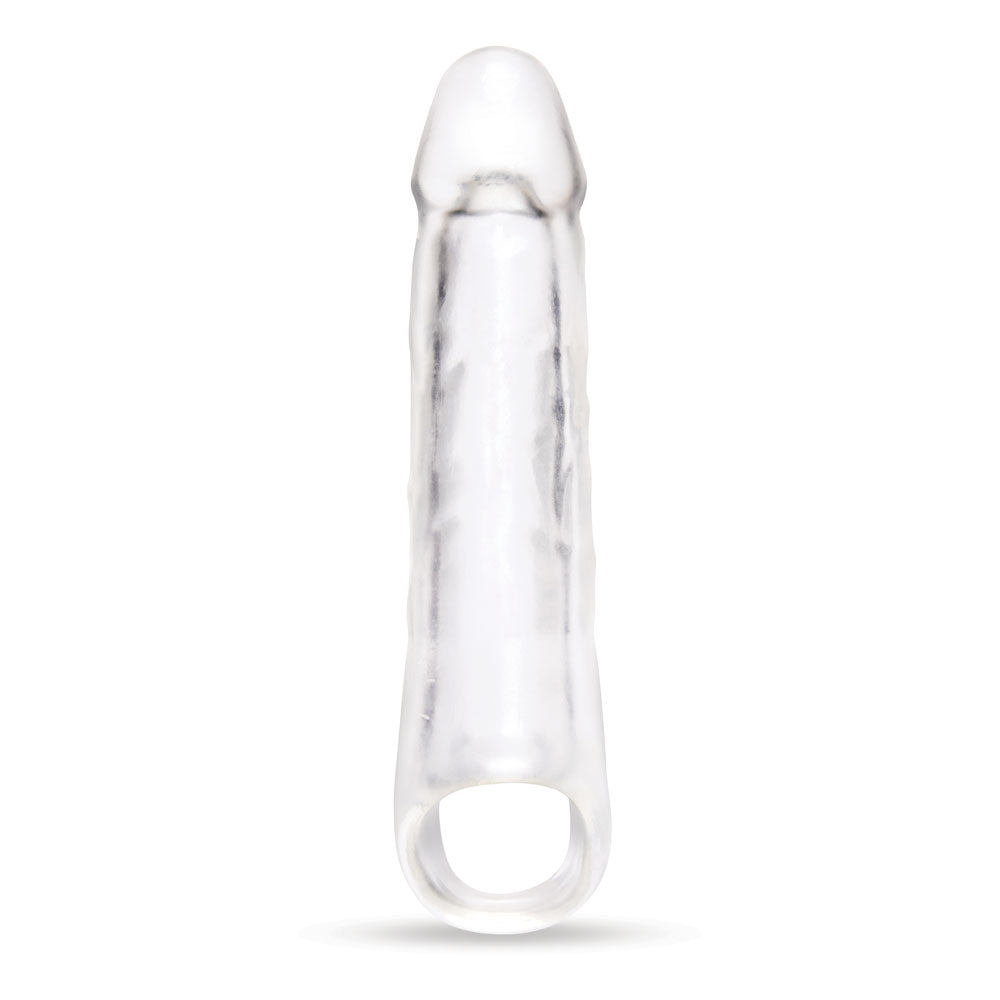 Size Up 3 Inch See Thru Penis Extender With Ball Loop Clear 7.6 Cm (3'') Penis Extension Sleeve