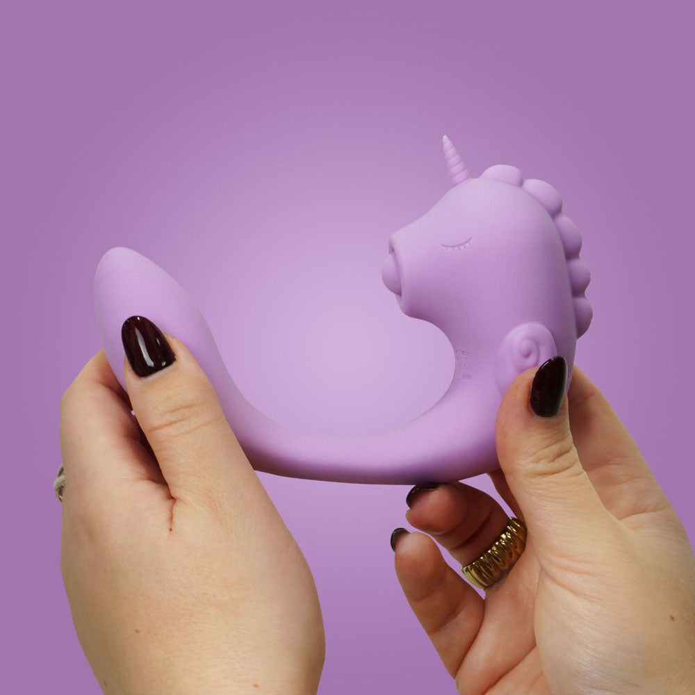 Unihorn C Horse Marina Lilac Lilac Usb Rechargeable Dual Unicorn Vibrator