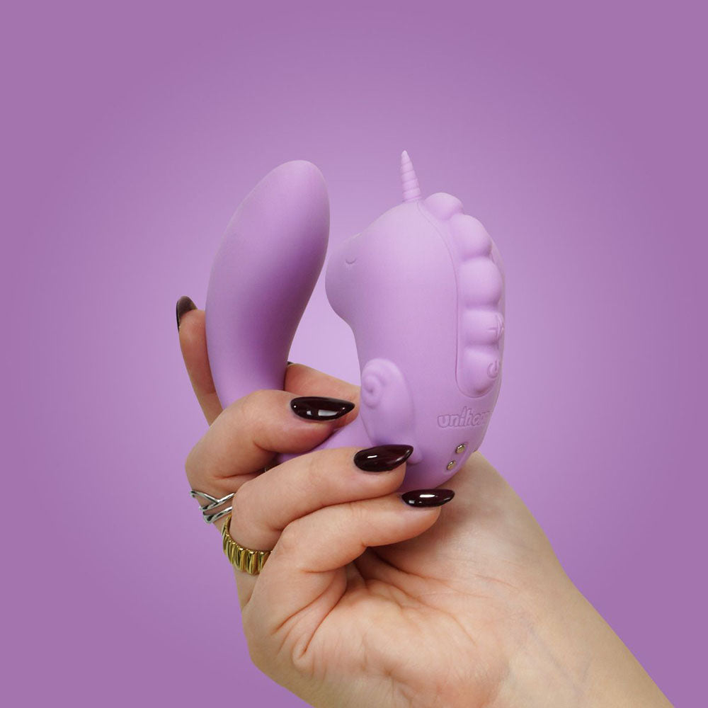 Unihorn C Horse Marina Lilac Lilac Usb Rechargeable Dual Unicorn Vibrator