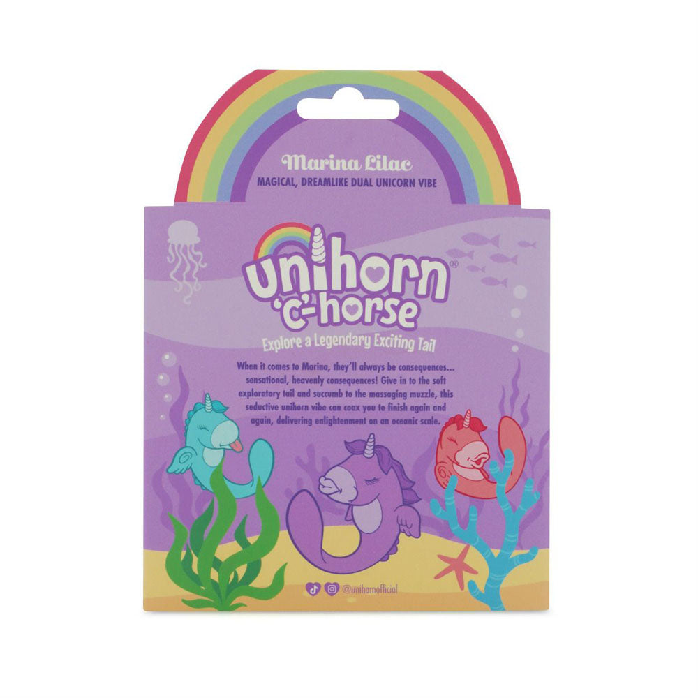 Unihorn C Horse Marina Lilac Lilac Usb Rechargeable Dual Unicorn Vibrator