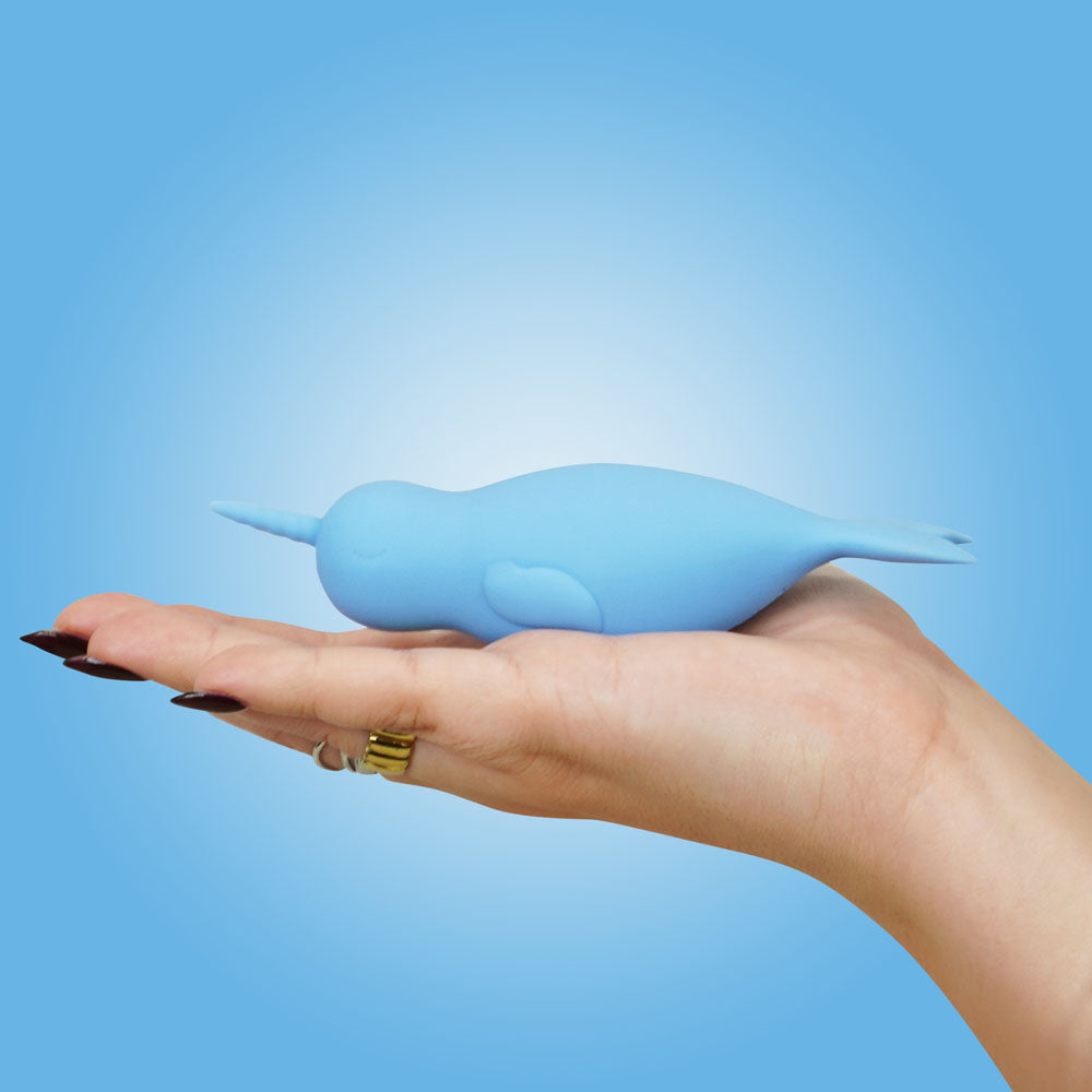 Unihorn Of The Sea Neigh Mo The Narwhal Blue Usb Rechargeable Dual Motor Stimulator